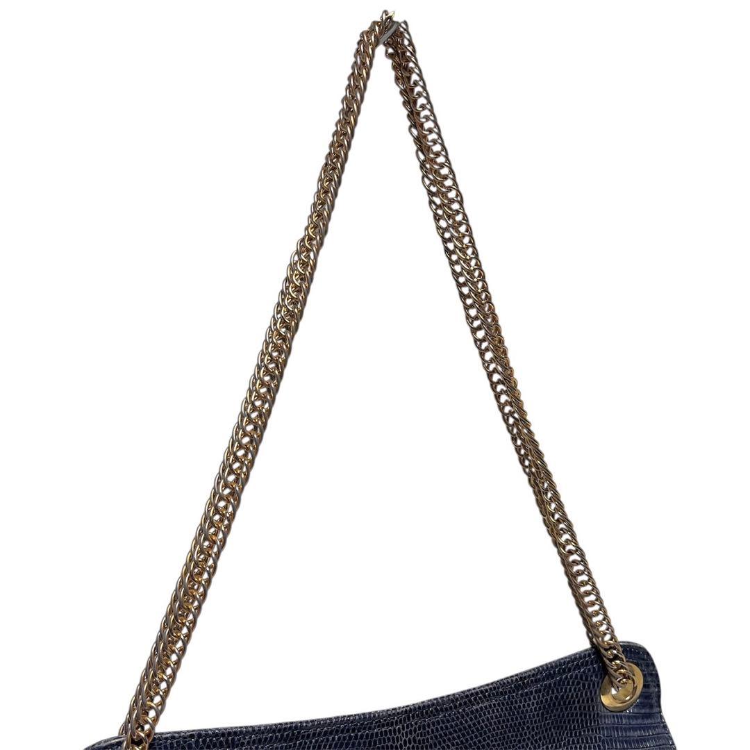 【良品】NOEL VOGUE /リザード/Wチェーン/ワンショルダーバッグ