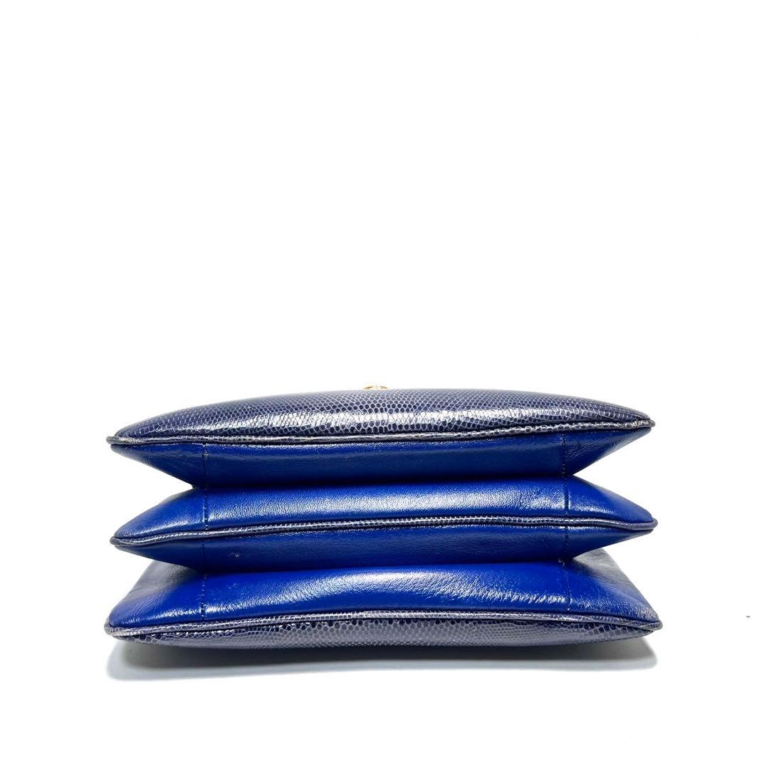 【良品】NOEL VOGUE /リザード/Wチェーン/ワンショルダーバッグ