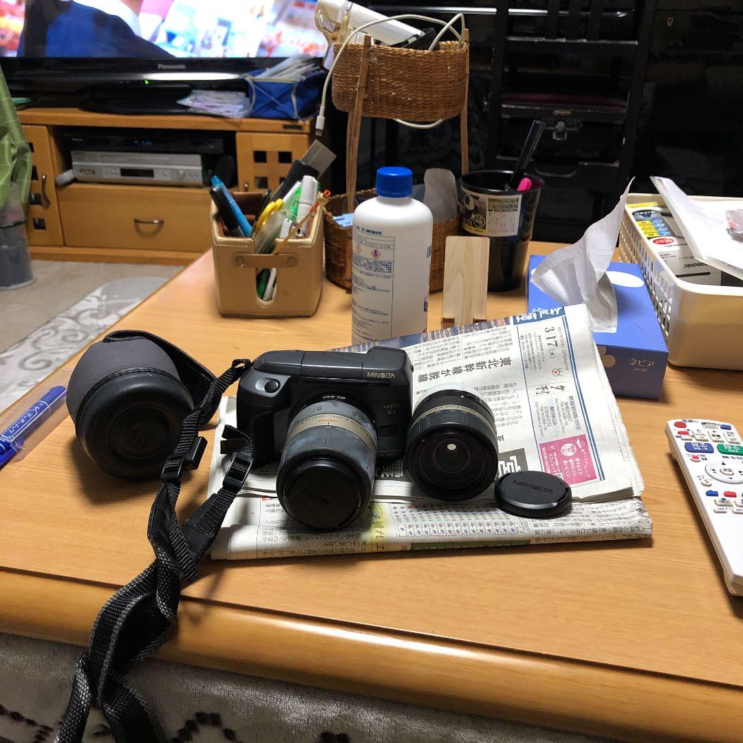 MINOLTA フィルムカメラ、望遠レンズ付き