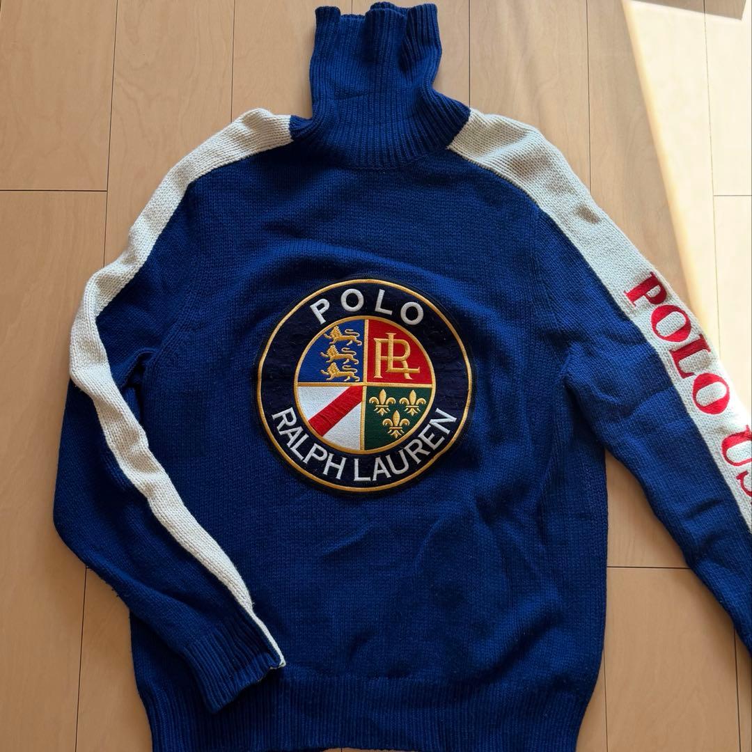 POLO RALPH LAUREN ブルー　ニット　セーター　XL