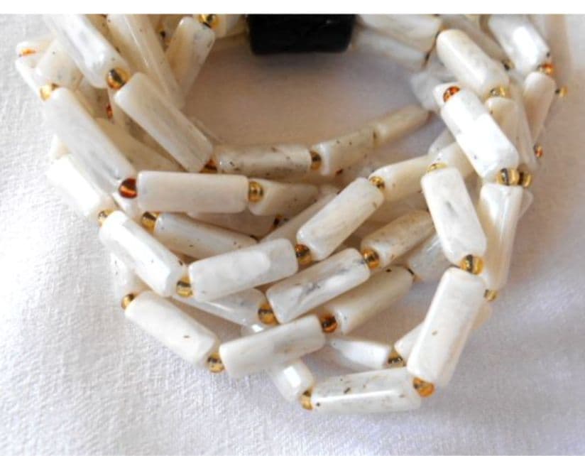 新品未使用　ANGELA CAPUTI 10連 大理石風オリエンタルゴムバングル