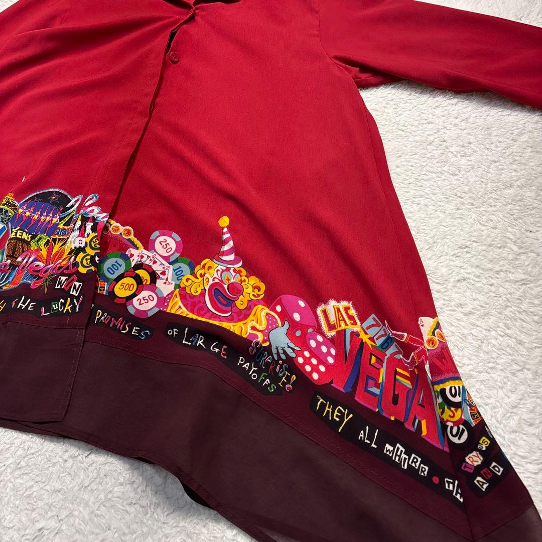 美品　トクコプルミエヴォル　前開きチュニック　カットソー　ラスベガス　ピエロ