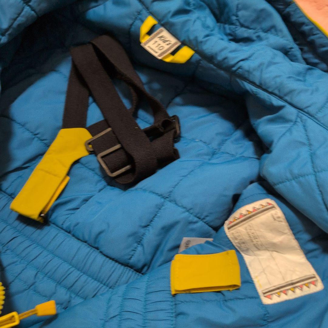 モンベル　110cm パウダー　カバーオール　雪　イエロー