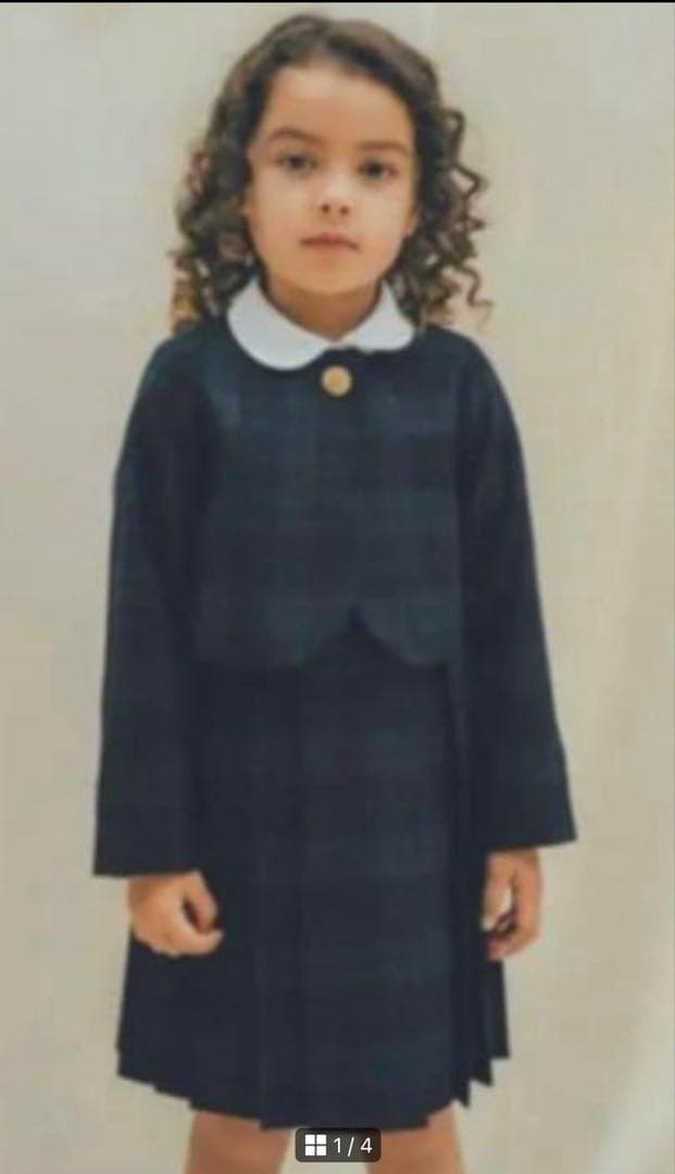 グリーンレーベルリラクシング　卒園式　入学式　チェック　ワンピース　フォーマル