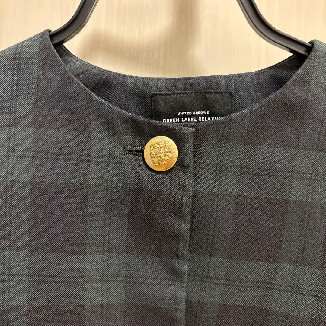 グリーンレーベルリラクシング　卒園式　入学式　チェック　ワンピース　フォーマル