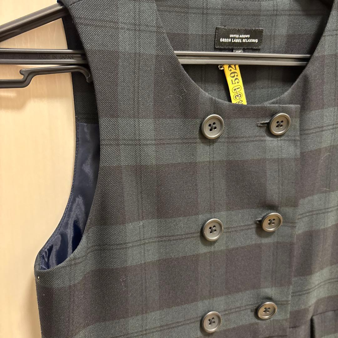 グリーンレーベルリラクシング　卒園式　入学式　チェック　ワンピース　フォーマル