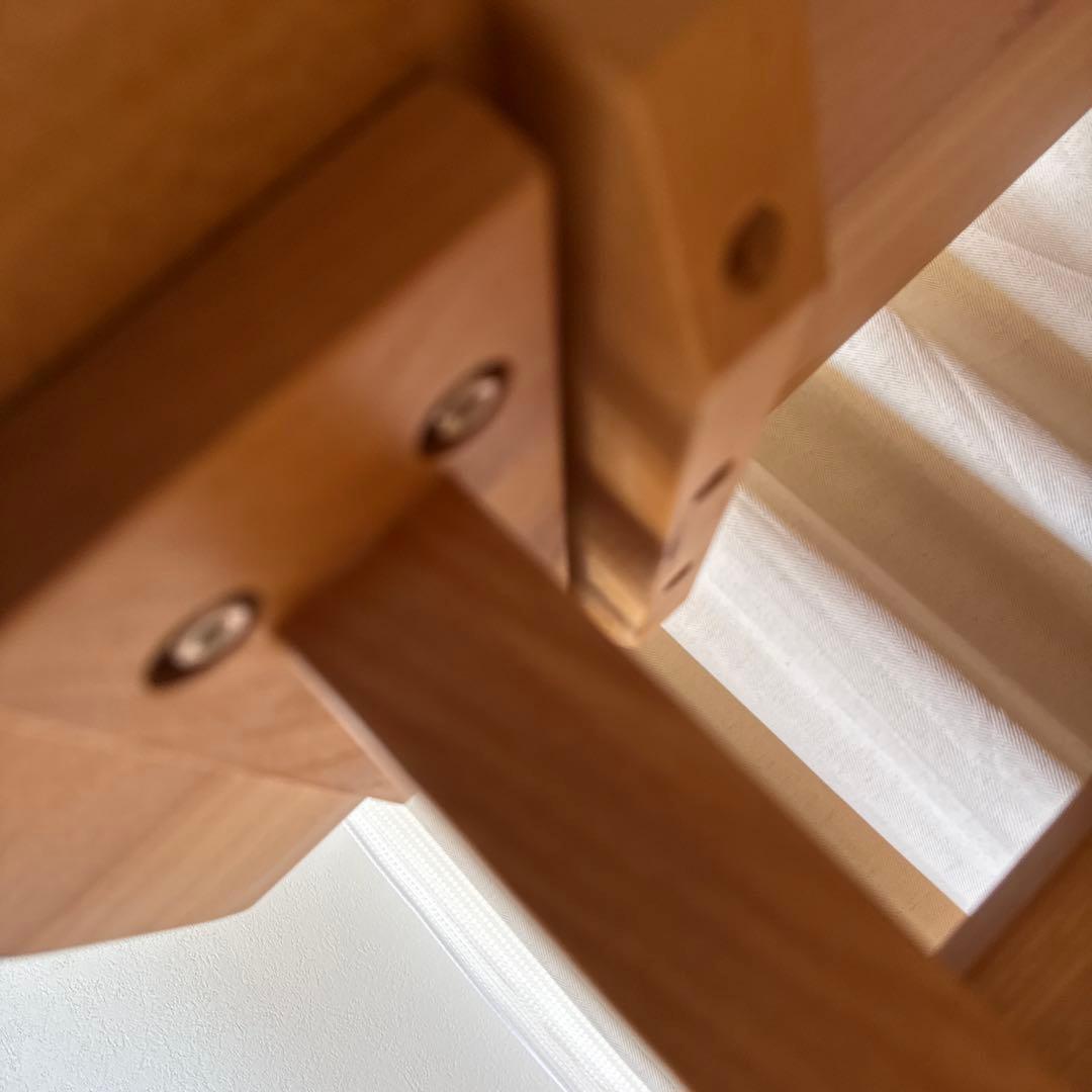 天然二レ無垢材　木製シンプルチェアー　ベンチシート