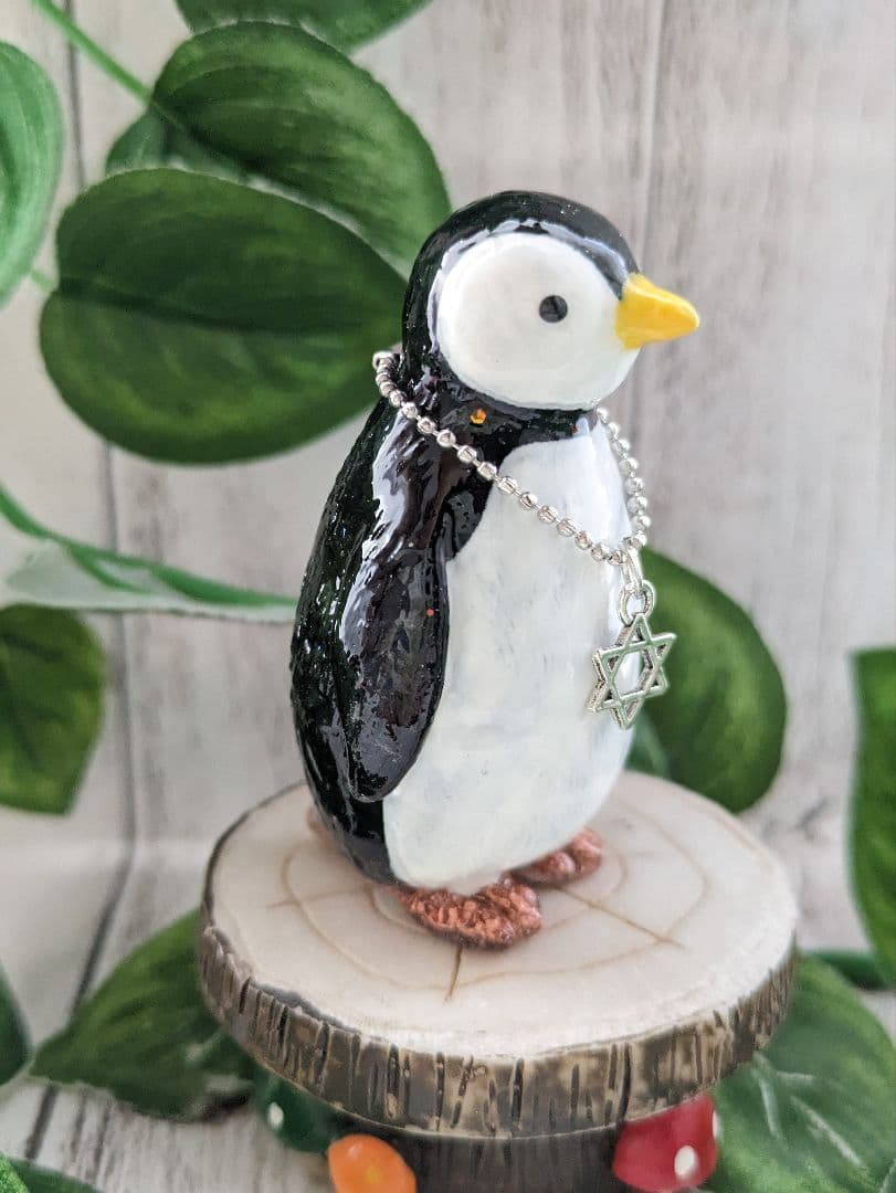 【ゼロ】ブラックスピネルのペンギンさん形オルゴナイト☆他４点