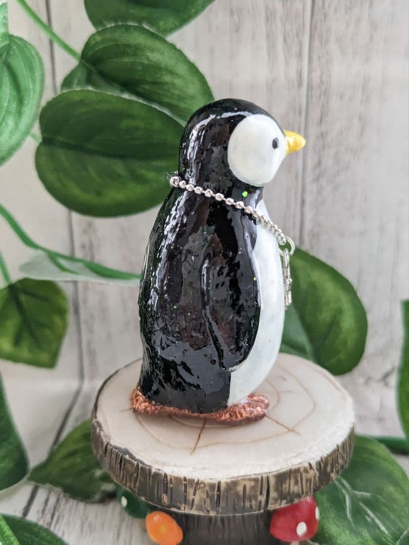 【ゼロ】ブラックスピネルのペンギンさん形オルゴナイト☆他４点