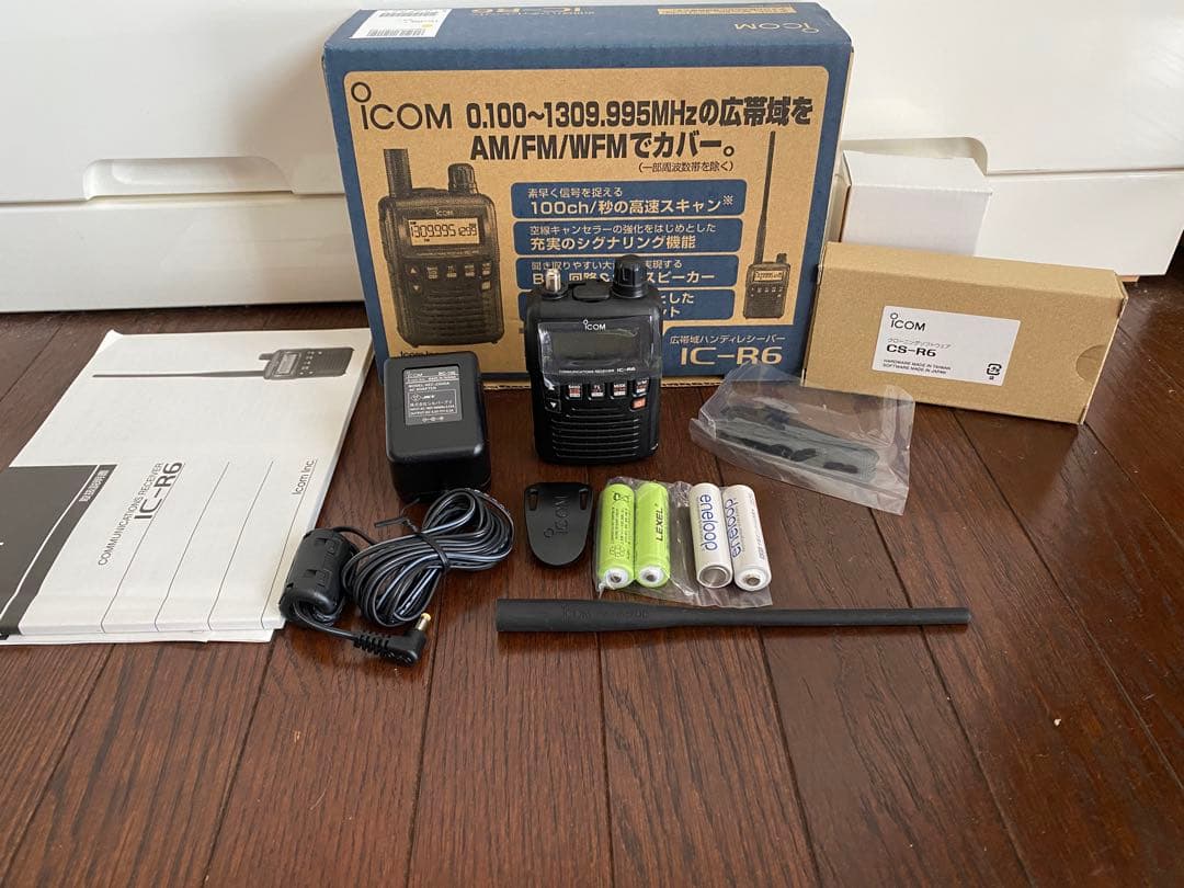 ICOM 広帯域受信機　IC-R6 中古美品 メモリーソフト付き