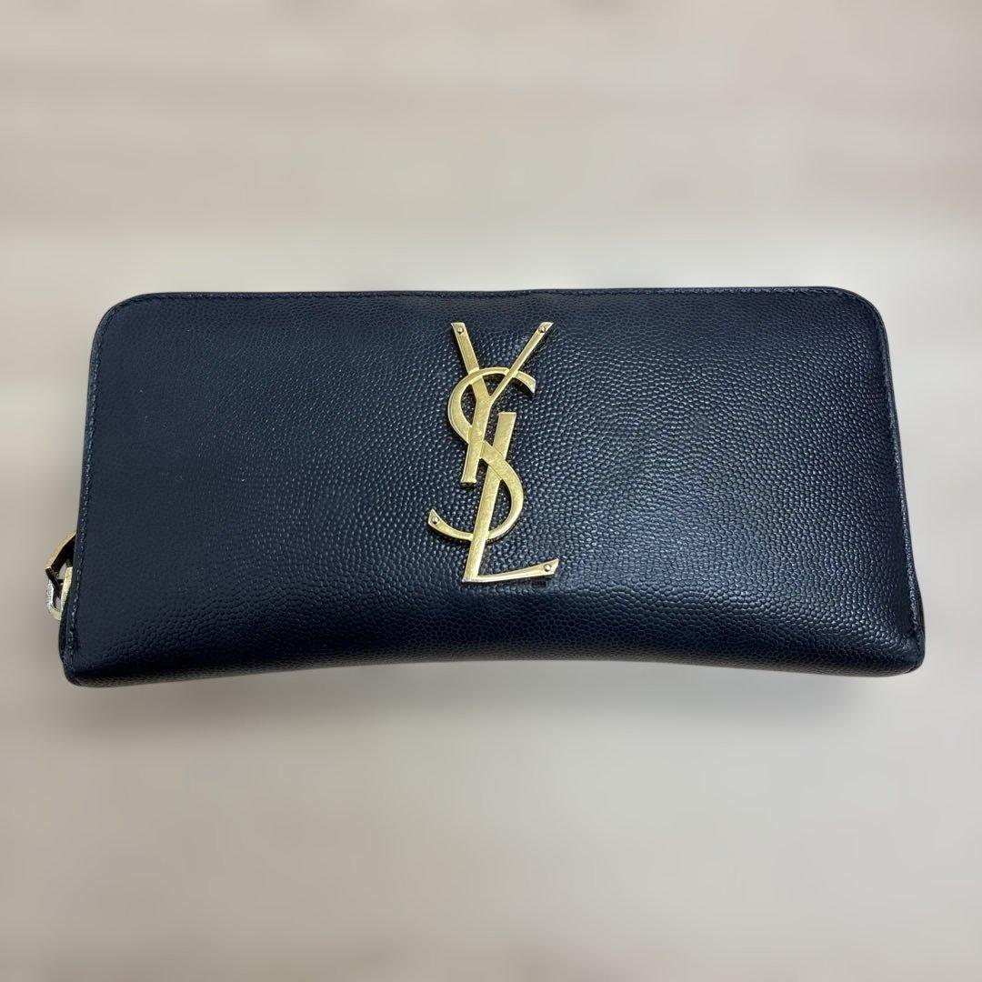 SAINT LAURENT ブラックレザー 長財布