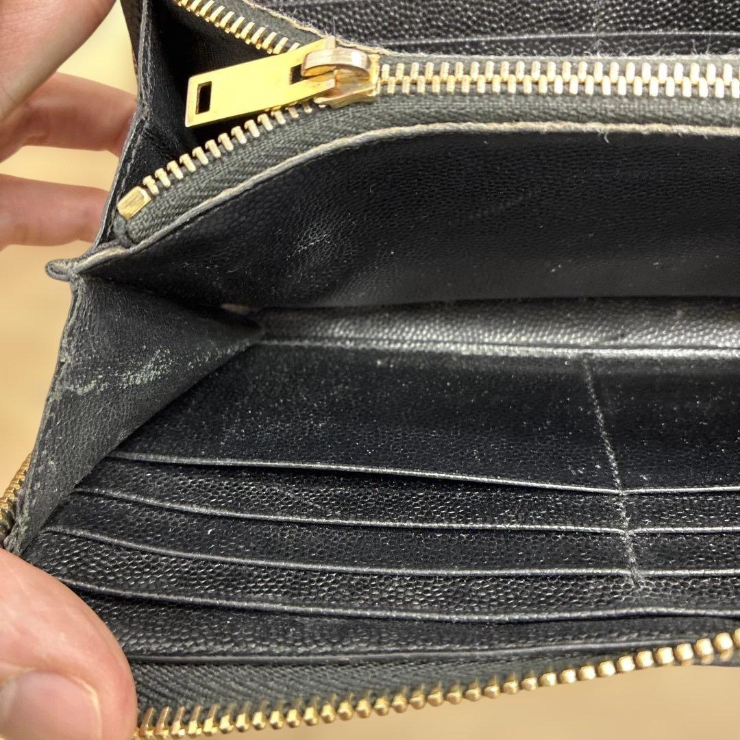 SAINT LAURENT ブラックレザー 長財布