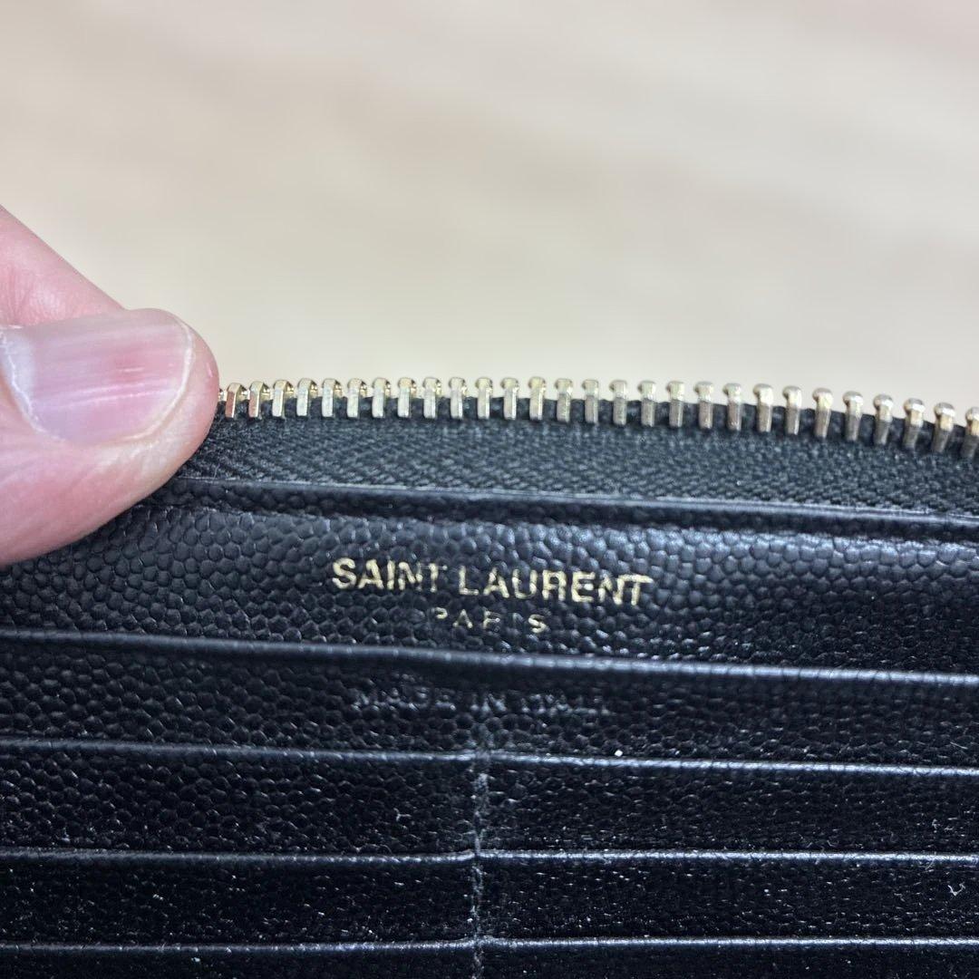 SAINT LAURENT ブラックレザー 長財布