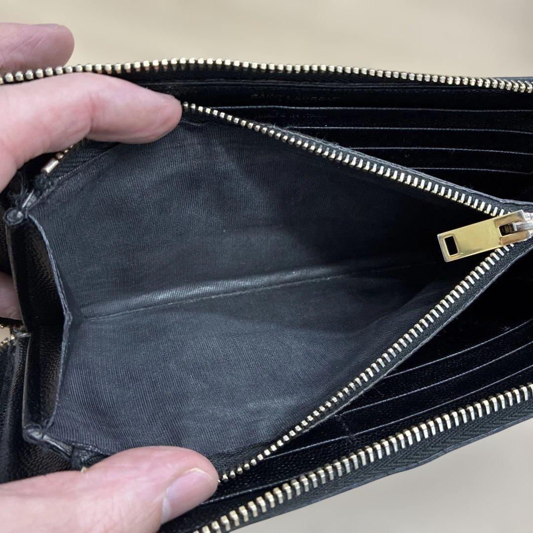 SAINT LAURENT ブラックレザー 長財布