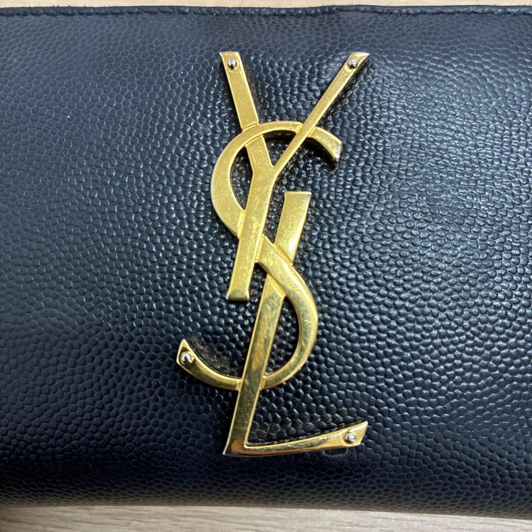 SAINT LAURENT ブラックレザー 長財布