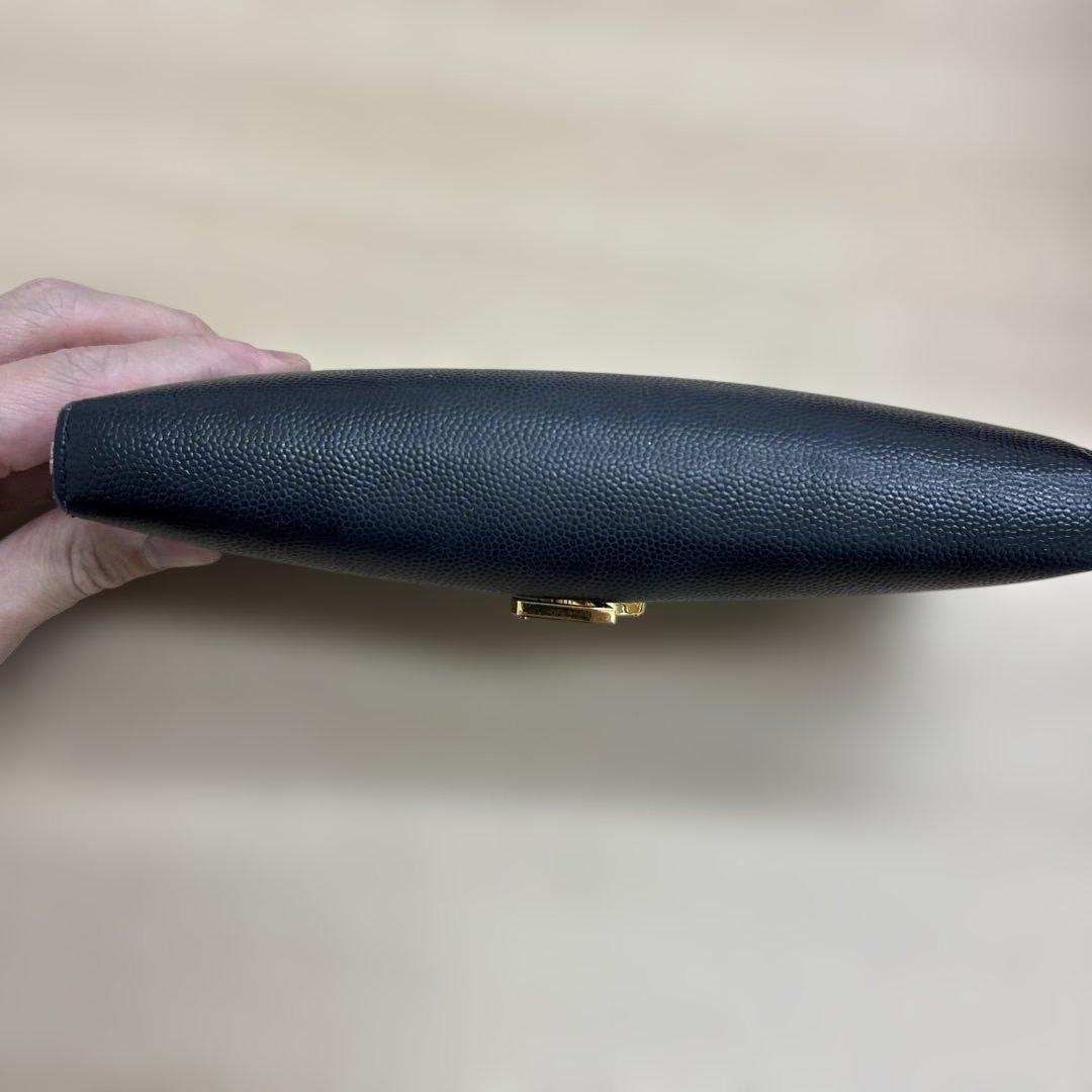 SAINT LAURENT ブラックレザー 長財布