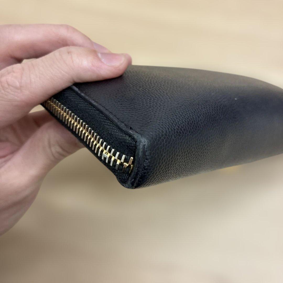 SAINT LAURENT ブラックレザー 長財布