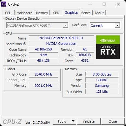 GeForce RTX 4060Ti グラフィックボード
