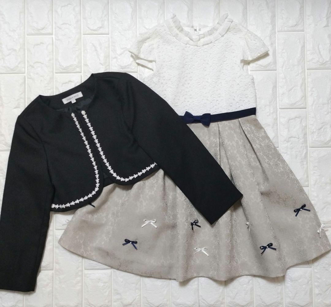 【120】a.v.v セレモニーフォーマル ボレロ ワンピース フラワー リボン