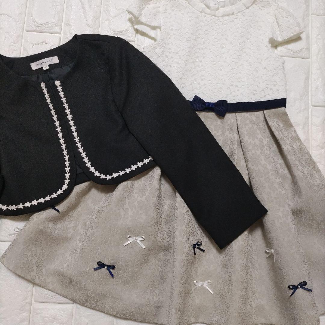 【120】a.v.v セレモニーフォーマル ボレロ ワンピース フラワー リボン