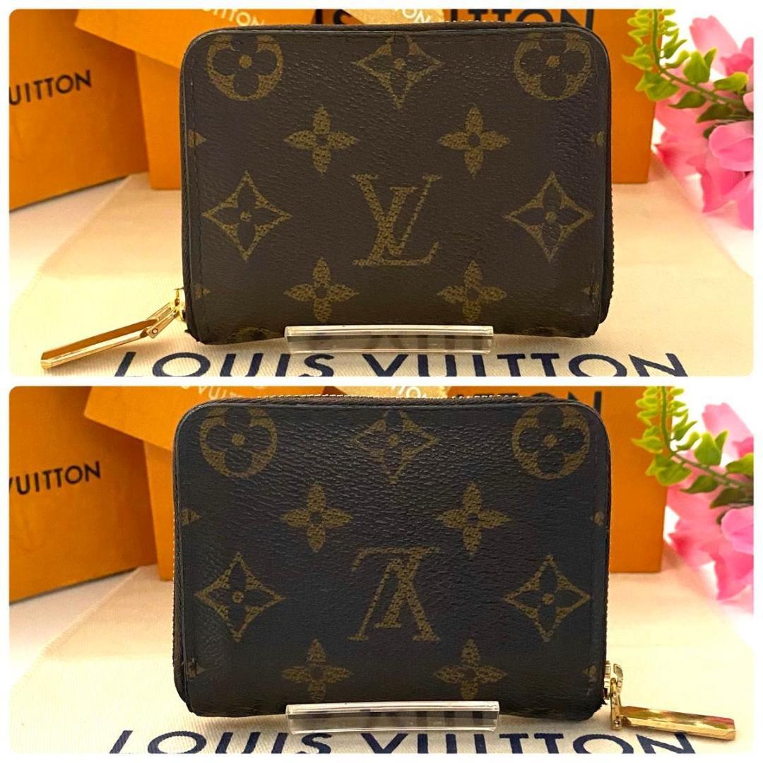 ルイ ヴィトン◎モノグラム パース ラウンドファスナー ケース 茶色