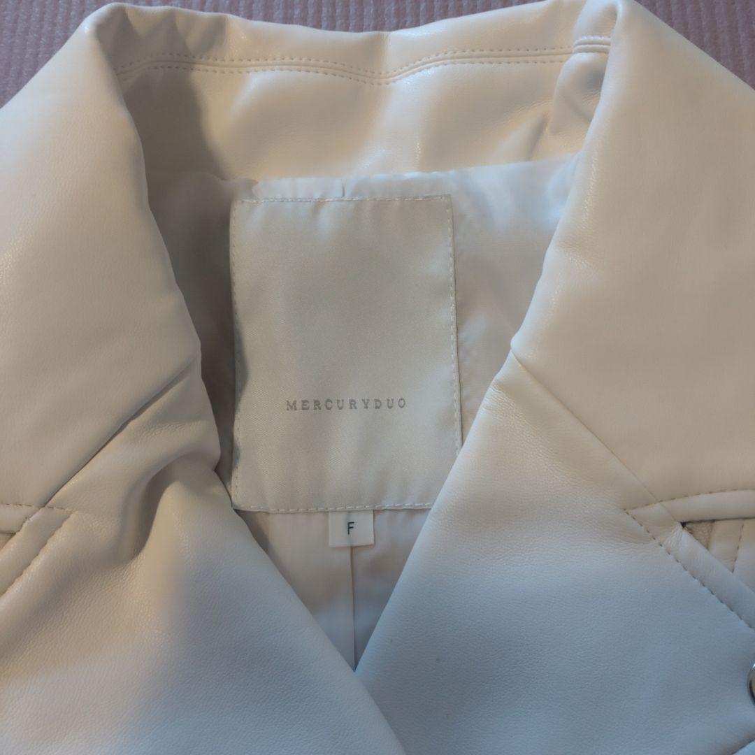 MERCURYDUO ライダースジャケット オフホワイト
