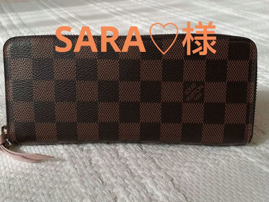 【SARA♡様】ルイヴィトン　ポルトフォイユクレマンス　ピンク　長財布　ダミエ