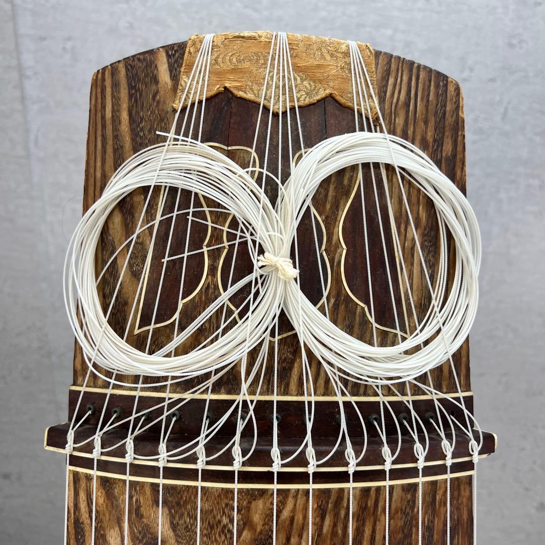 琴　高級上角作り　13弦　すだれ彫り　琴柱　爪　和楽器　弦楽器　初心者　練習