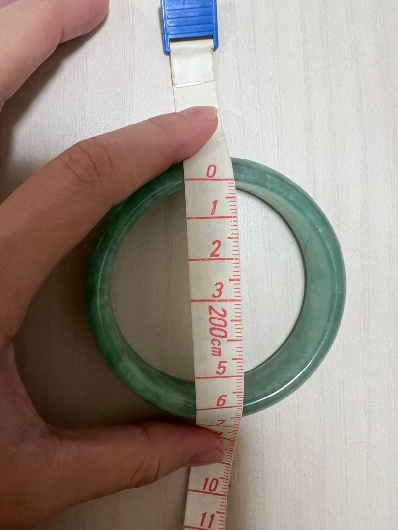 鑑定書付き未使用天然ヒスイ翡翠緑色バングルブレスレットジェダイトミャンマー