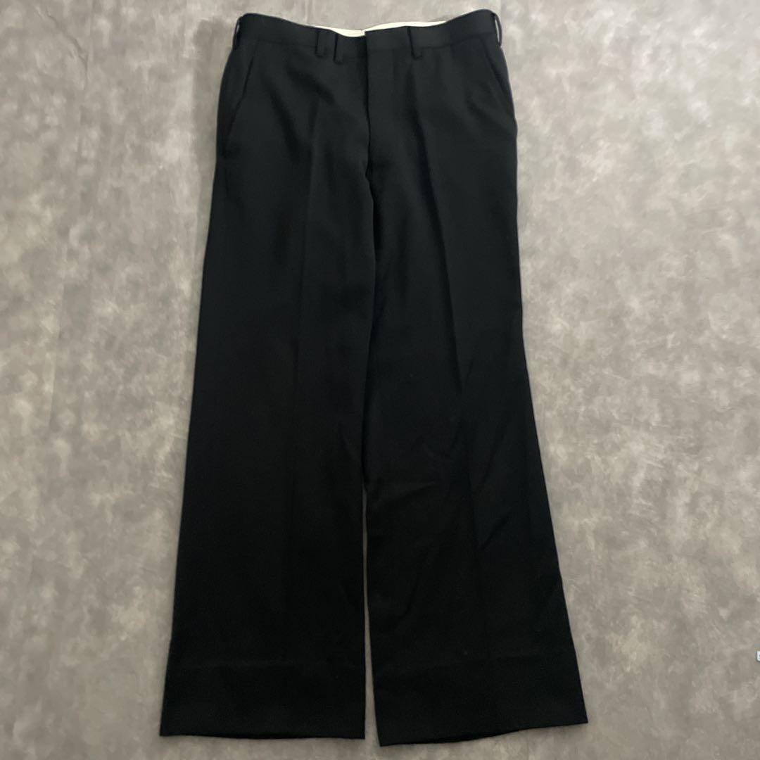 極上 漆黒ウール 黒金ボタン ダブルブレストスーツ OLD CELINEネクタイ