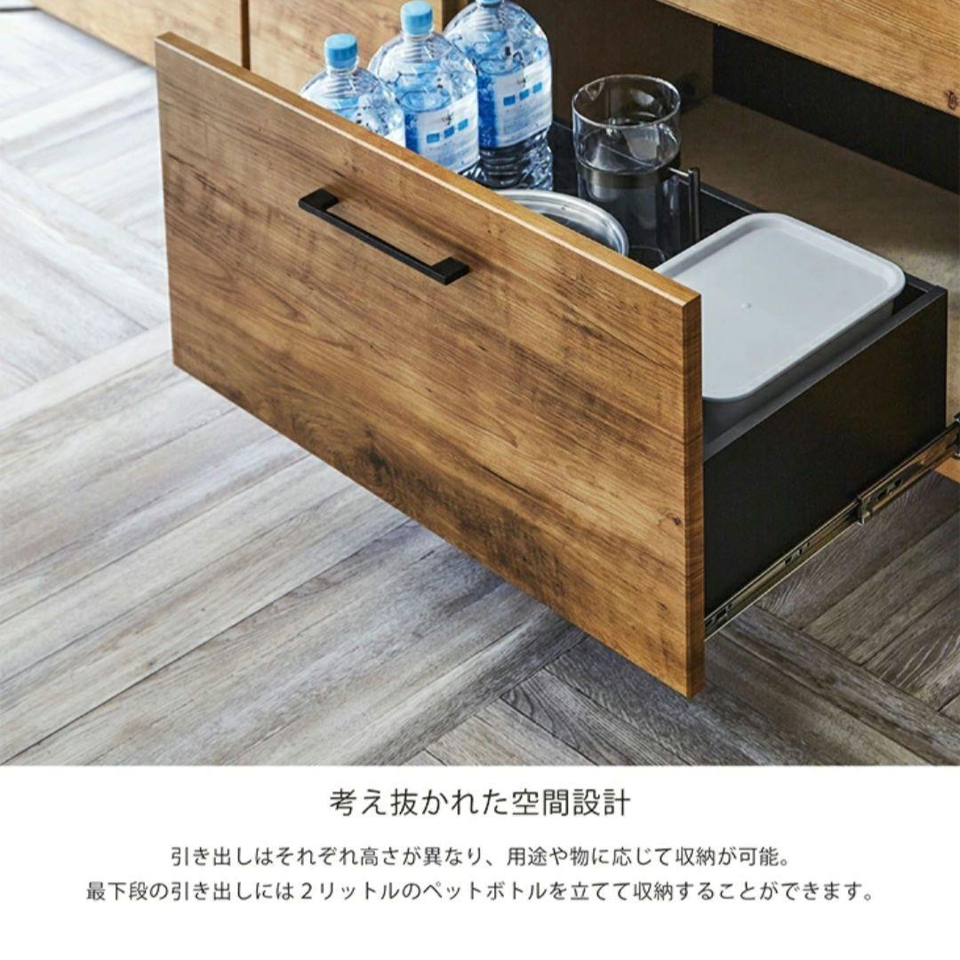 カ*ル様 【期間限定】キッチン収納 幅90cm 完成品 木目調食器棚 ステンレス