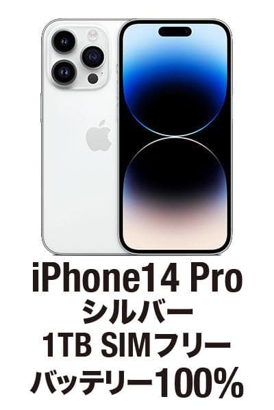 iPhone 14 Pro シルバー 1TB SIMフリー バッテリー100%