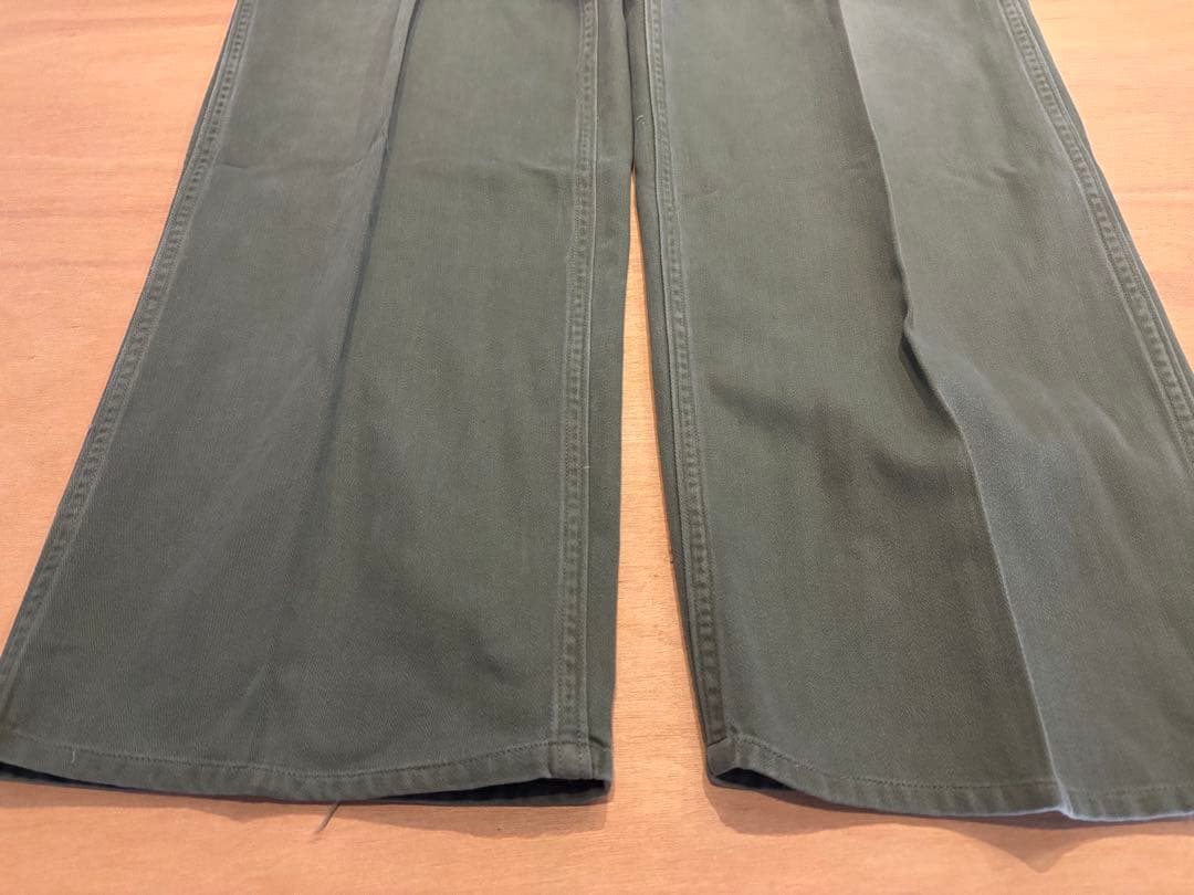 希少 40s 米軍実物 ベイカーパンツ 月桂樹ボタン ユーティリティ パンツ