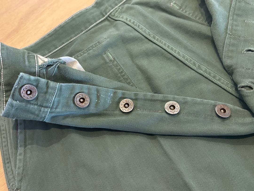 希少 40s 米軍実物 ベイカーパンツ 月桂樹ボタン ユーティリティ パンツ