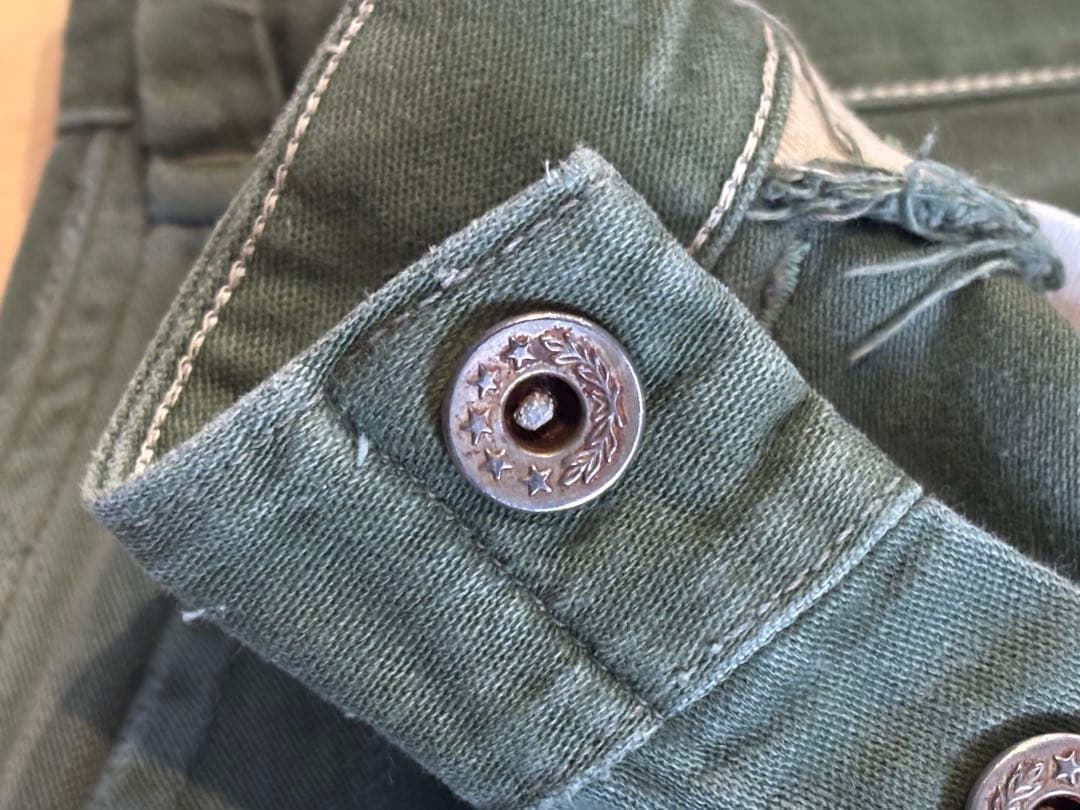 希少 40s 米軍実物 ベイカーパンツ 月桂樹ボタン ユーティリティ パンツ