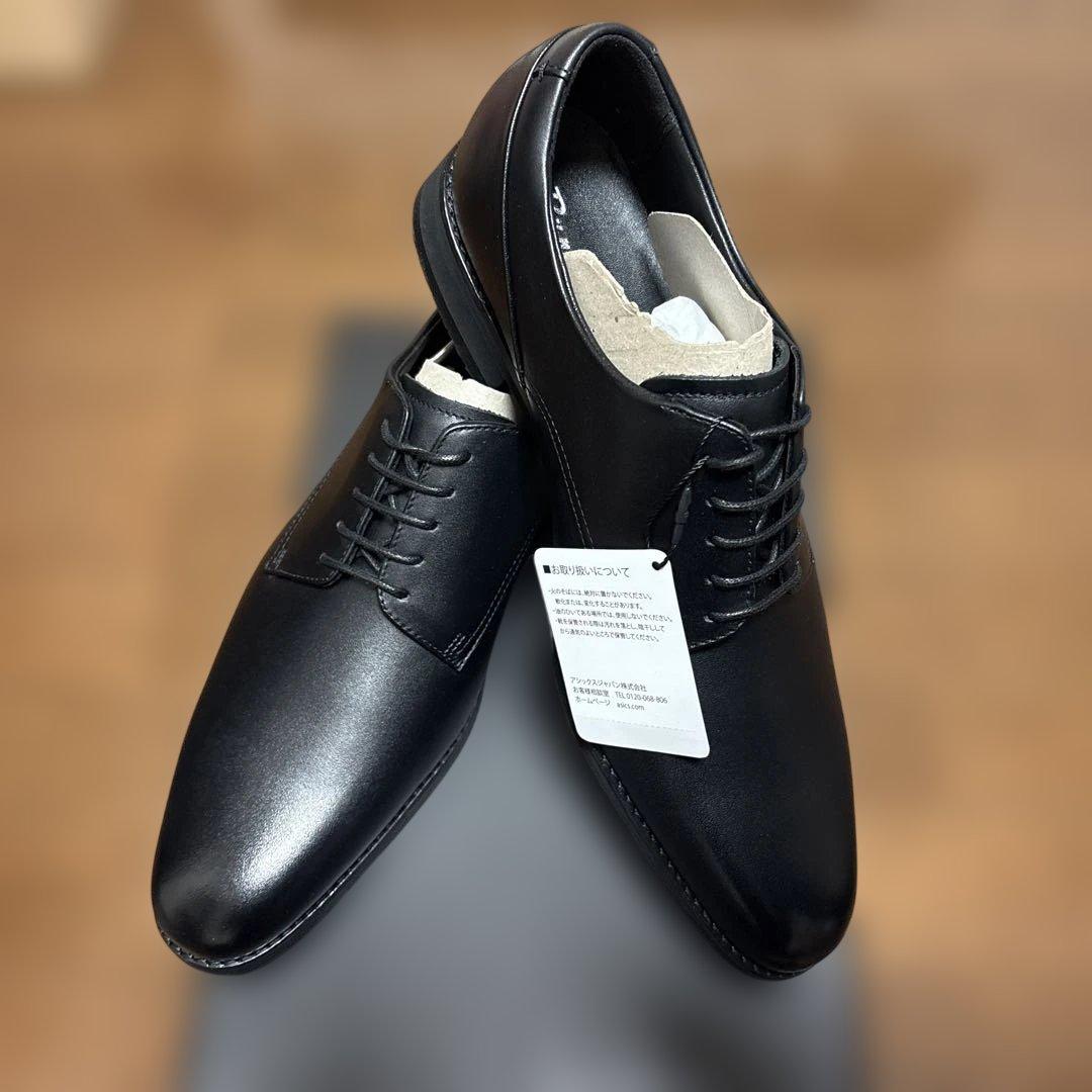 アシックス　ランウォーク　ブラックレザードレスシューズ27㌢