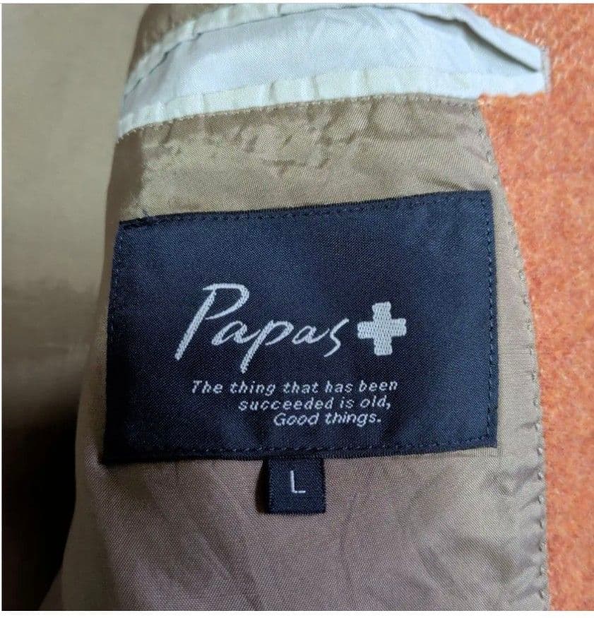 【極美品】papas　プラス　メンズ　L　ロロピアーナ　ジャケット　カシミヤ混
