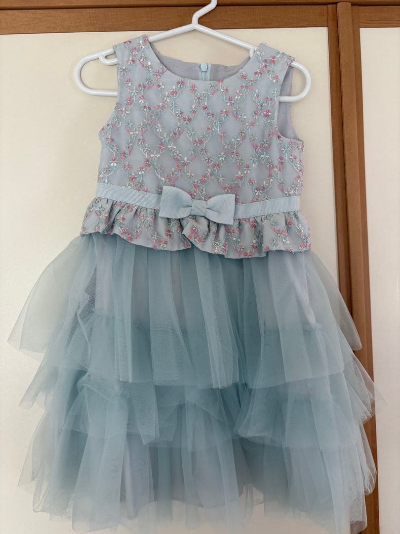 TOCCA 水色 花柄刺繍ワンピース フォーマル 100