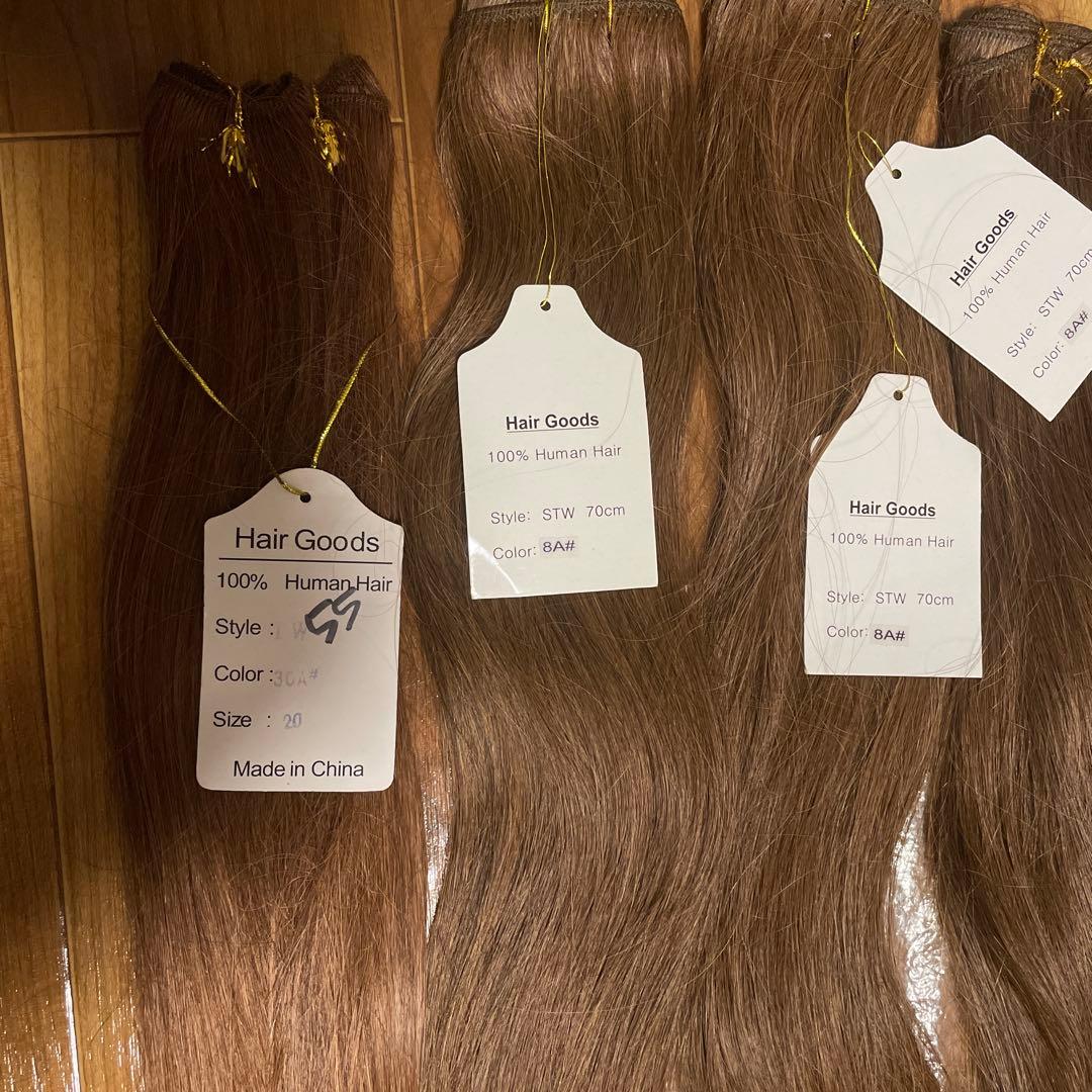 ブラウンヘアエクステンション 約55cm 94g