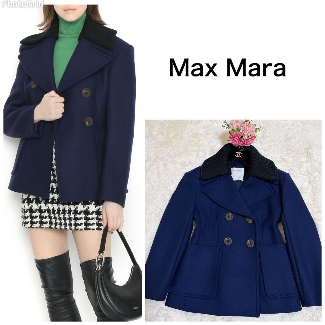 2023年モデル☆スポーツマックス ピーコート 2way 女優襟 リブニット