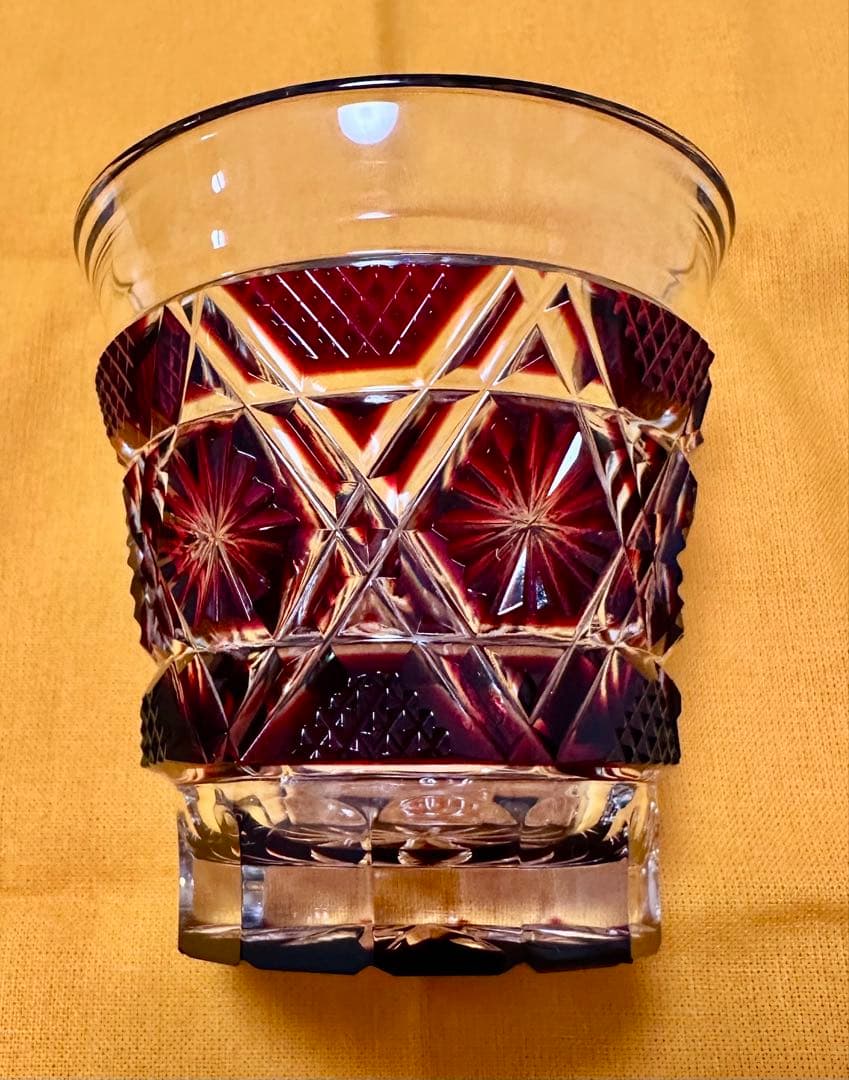 島津薩摩切子　島津磯斉彬竈　 冷酒グラス （新品 未使用）