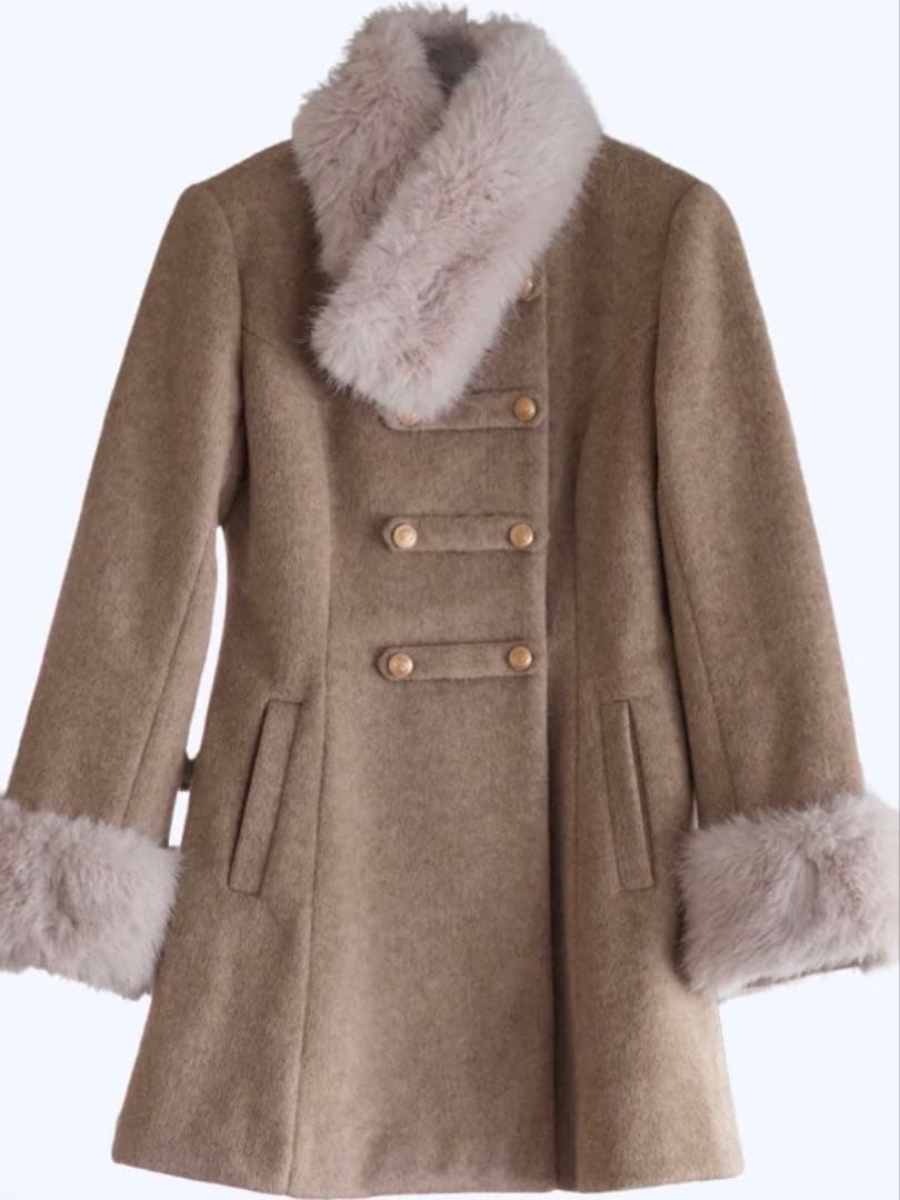 treat ürself Muse fur flare coat コート