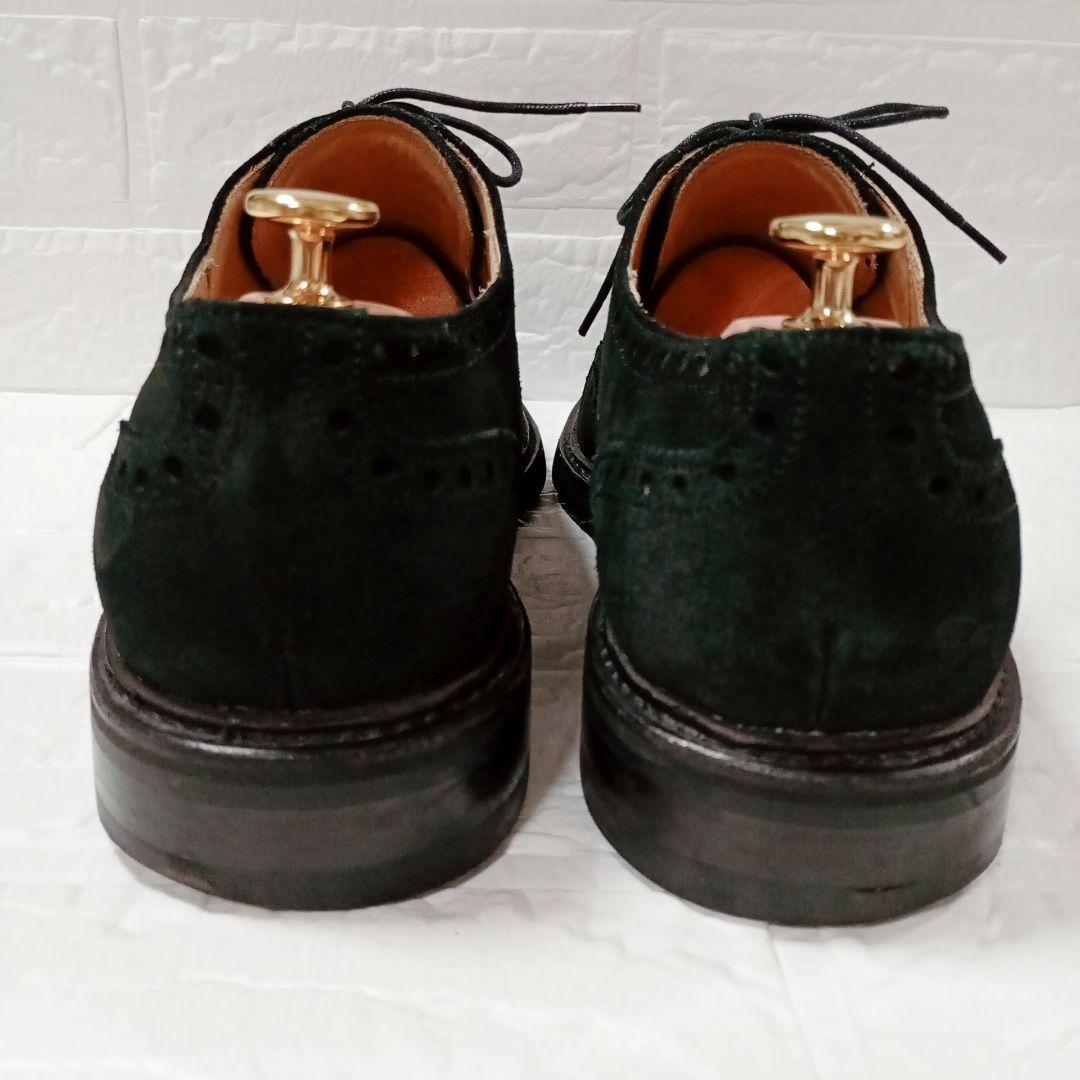 Berwick 3662 ブラック スエード ウィングチップシューズ