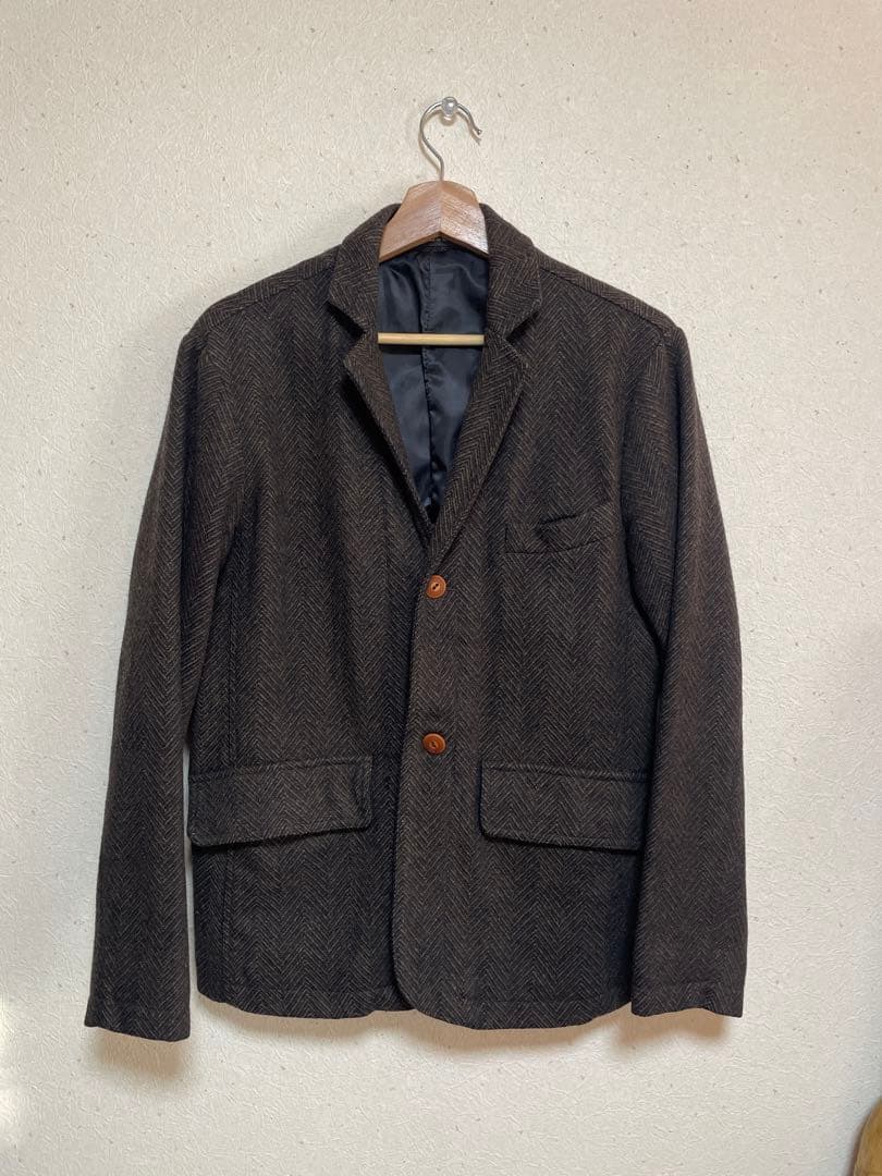 [美品]RRL（Double RL）ヘリンボーン ツイード テーラードジャケット