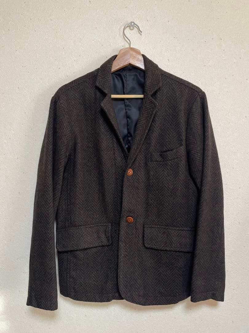 [美品]RRL（Double RL）ヘリンボーン ツイード テーラードジャケット