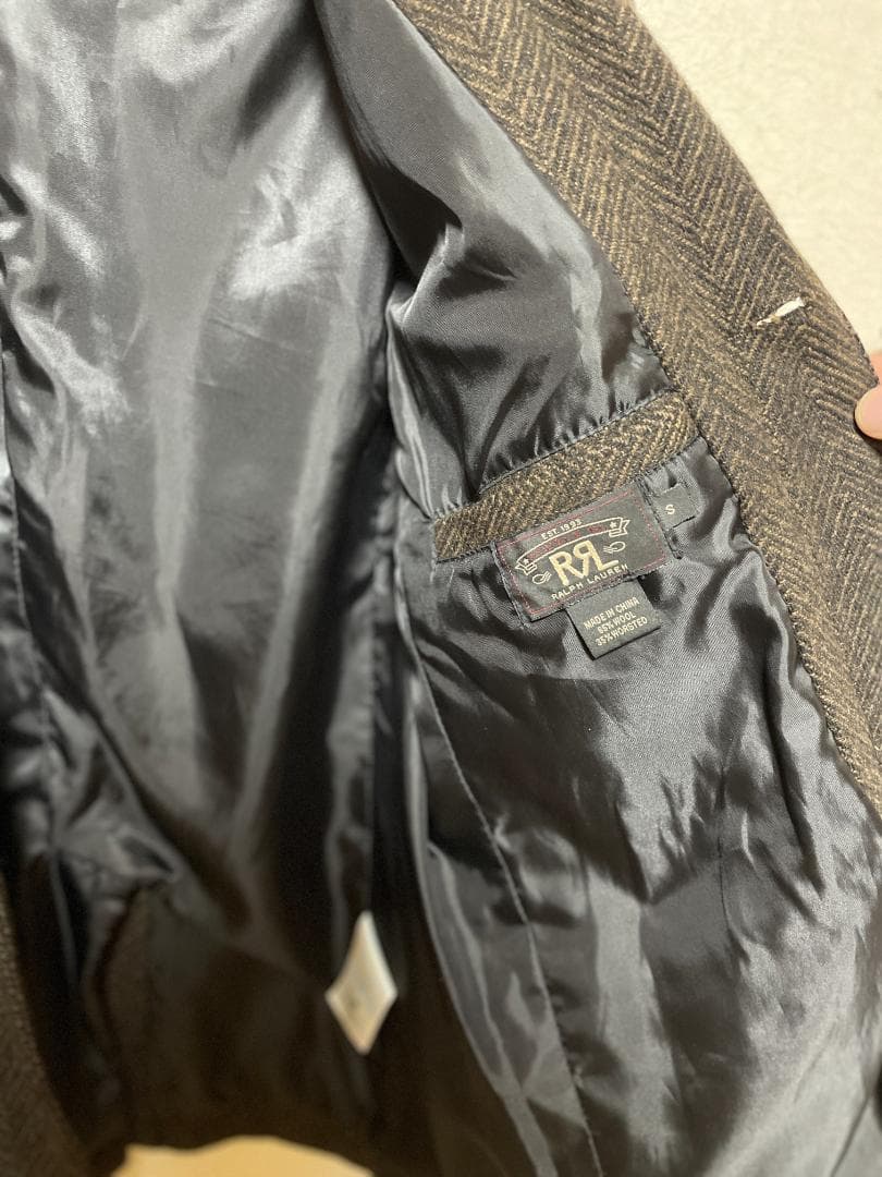 [美品]RRL（Double RL）ヘリンボーン ツイード テーラードジャケット