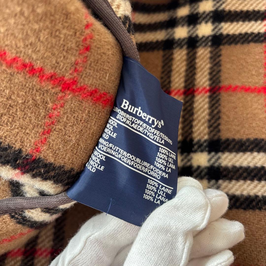 【英国製】Burberrys バーバリー 裏地ノバチェック柄 ダッフルコート
