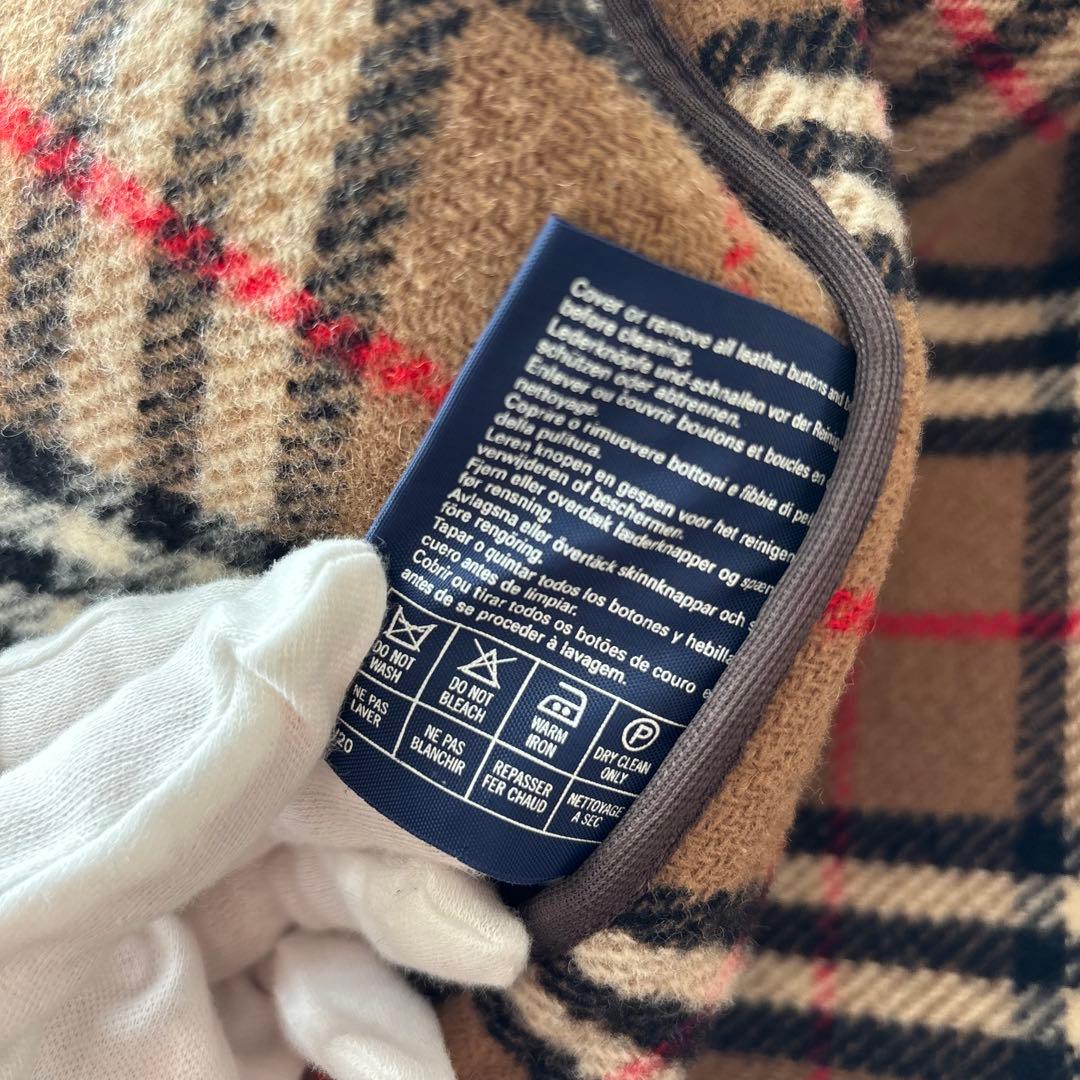 【英国製】Burberrys バーバリー 裏地ノバチェック柄 ダッフルコート