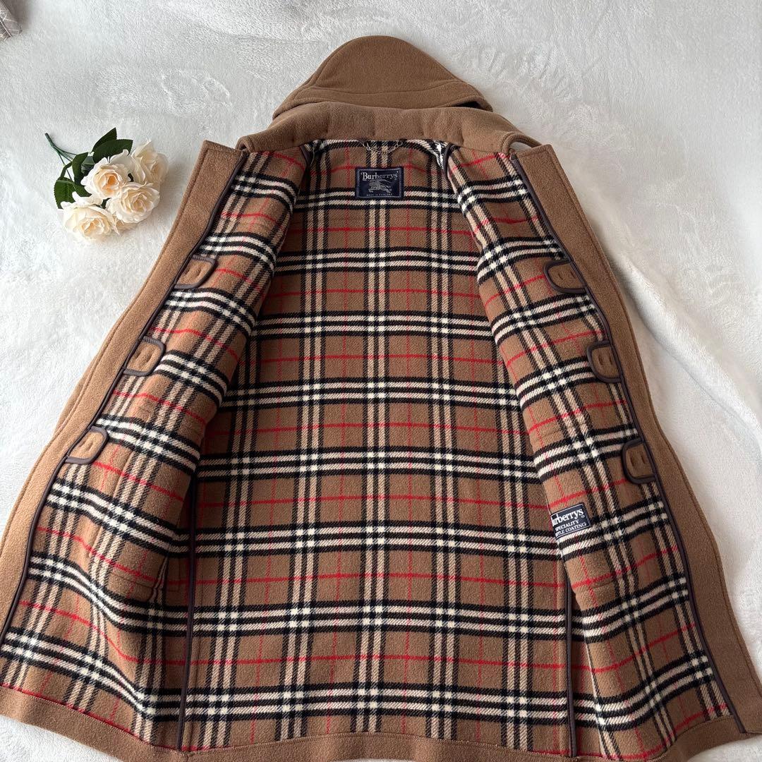 【英国製】Burberrys バーバリー 裏地ノバチェック柄 ダッフルコート