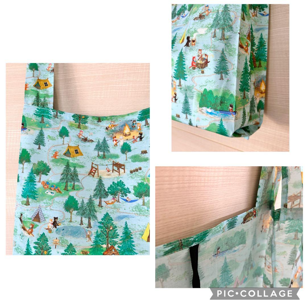 ゆー☆22fabric生地使用☆レジ袋型マイバッグ☆yukiemon